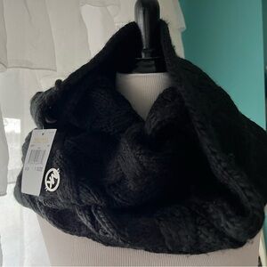 Beautiful crocheted black Michael Kors infinity scarf